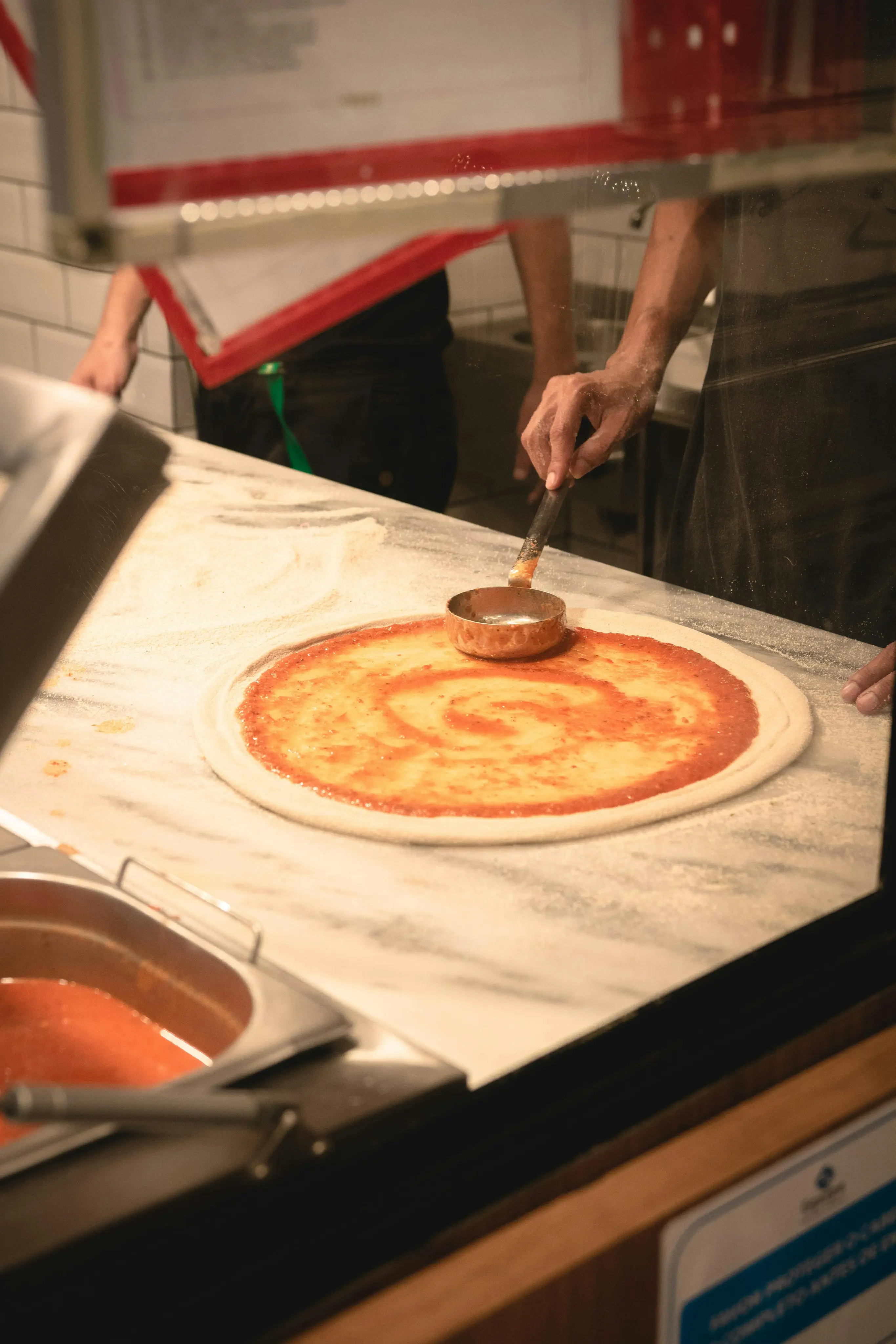 Chef preparing ingredients